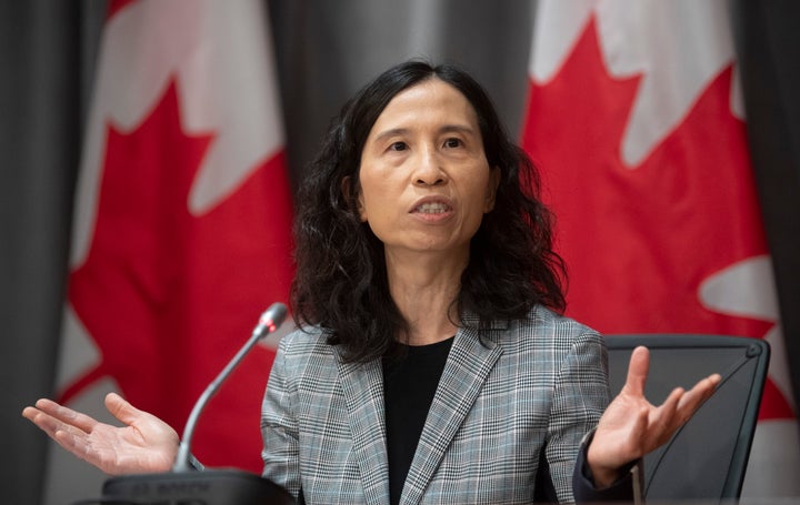 Chief Public Health Officer Theresa Tam responds to a question during a news conference on the COVID-19 virus in Ottawa, March 23, 2020. 