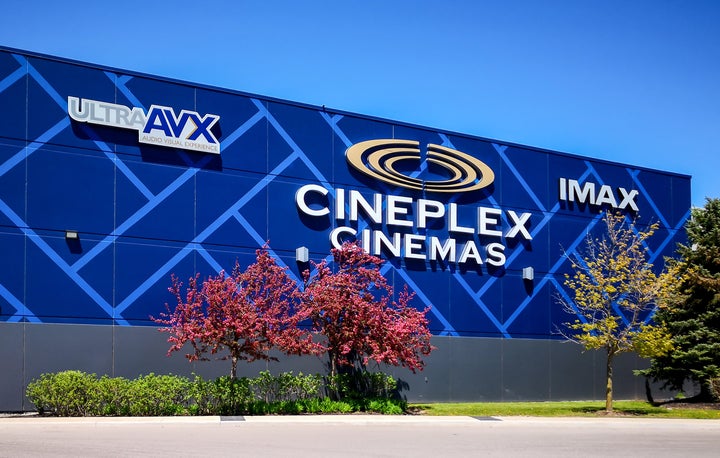 In this file photo, the exterior of a Cineplex cinema is seen in Oakville, Ont., May 20, 2019.