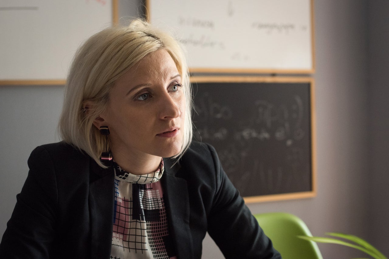 Environmental lawyer Aleksandra Bujaroska of Front 21/42, an anti-corruption watchdog, in her office in Skopje, Macedonia.