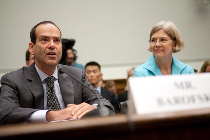 Neil Barofsky and Elizabeth Warren testify at a House Financial Services Committee Hearing in July 2009. Their oversight of the 2008 bailout could be a model.