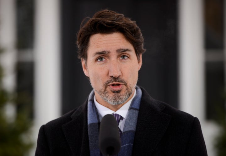 Prime Minister Justin Trudeau addresses Canadians on the COVID-19 situation from Rideau Cottage in Ottawa on March 24, 2020.