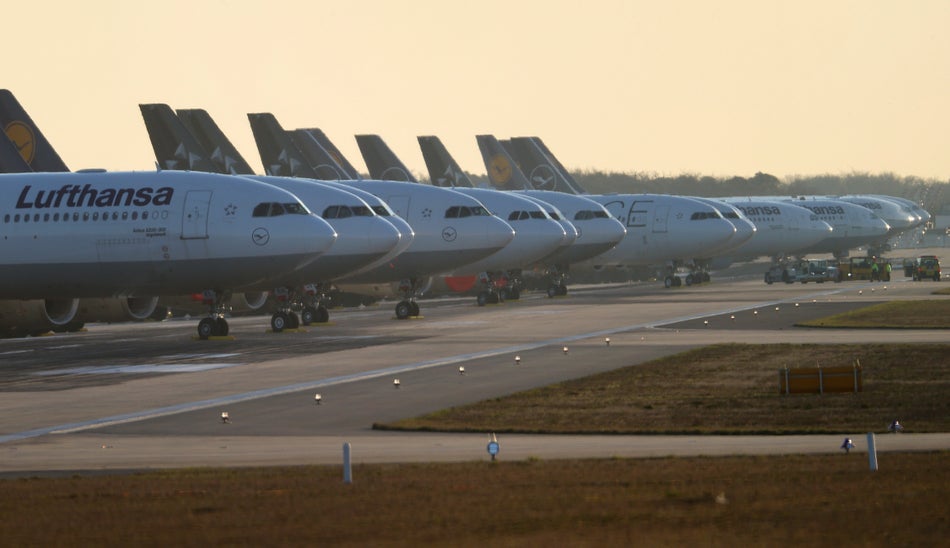 Frankfurt International Airport. Frankfurt, Germany. March 24, 2020.