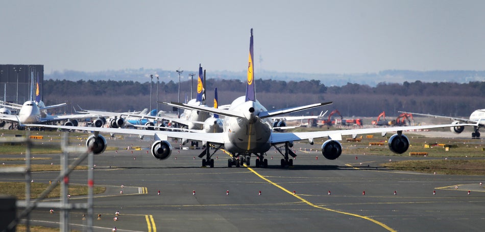 Frankfurt International Airport. Frankfurt, Germany. March 24, 2020.