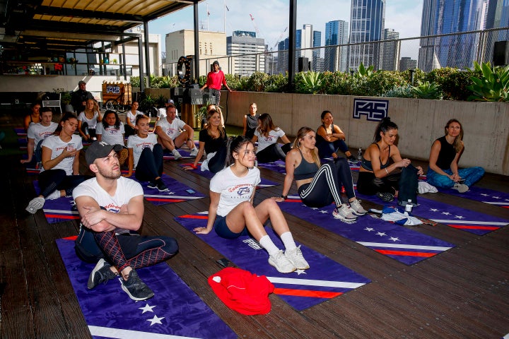 MELBOURNE, AUSTRALIA - AUGUST 22: The F45 Training's Recovery Session launch at QT Melbourne on August 22, 2019 in Melbourne, Australia. (Photo by Sam Tabone/WireImage)