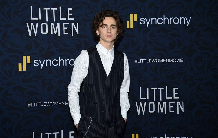 Timothée Chalamet at the premiere of Little Women, in which he also starred