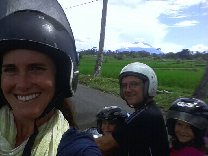 The Gilgan family in Bali, Indonesia.