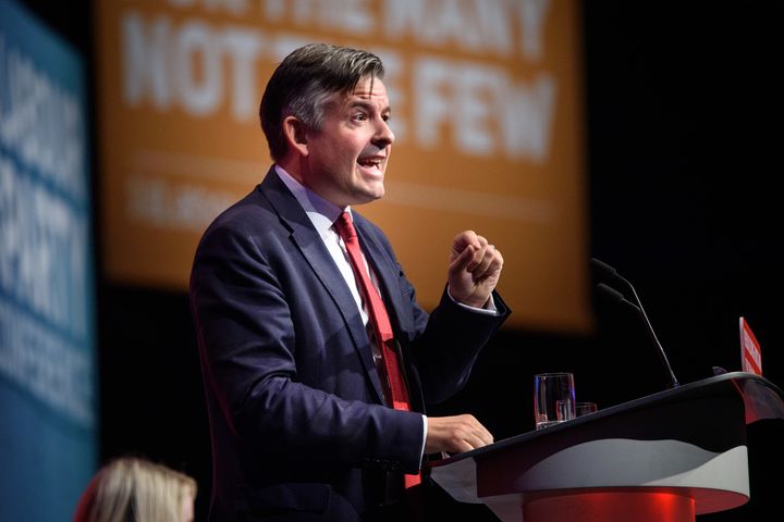 Ashworth speaks at Labour's annual conference in Liverpool in 2018