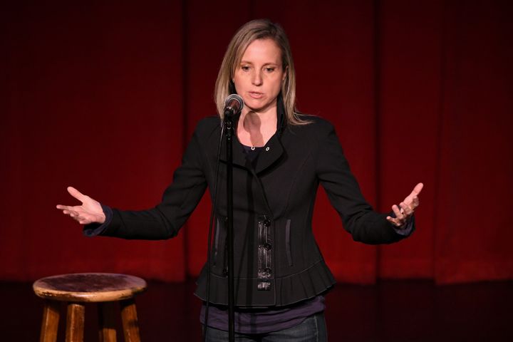 Dr. Samantha Nutt speaks onstage during the Good For A Laugh Comedy Benefit in support of children affected by war on March 1, 2019 in Los Angeles. Similar fundraising events planned for this spring must be cancelled in response to COVID-19. 