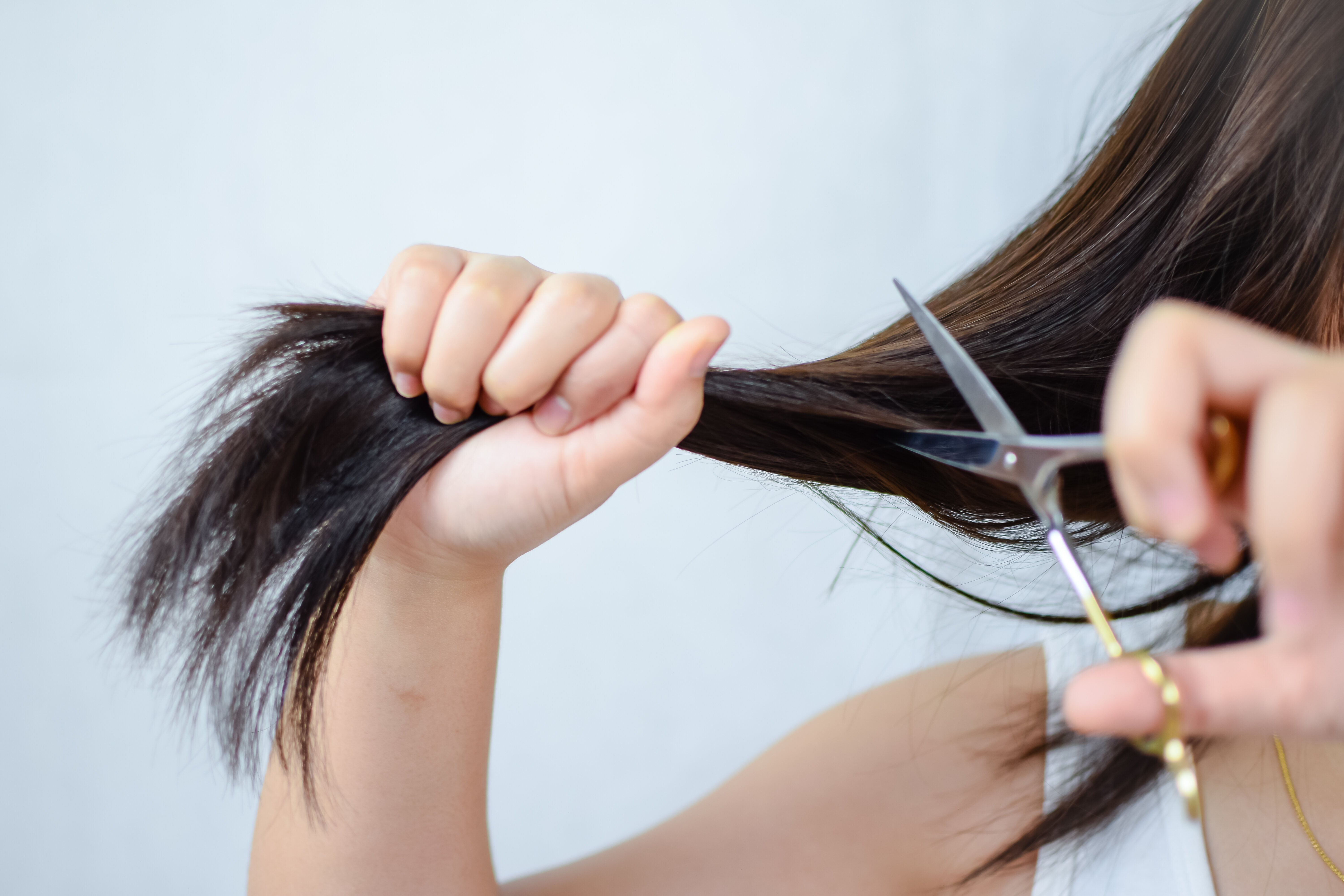 how to trim hair without clippers