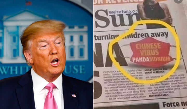 After months of properly referring to it, the US president insisted this month on calling COVID-19 the "Chinese virus." Australia's Herald Sun also used the term along with hurtful puns.