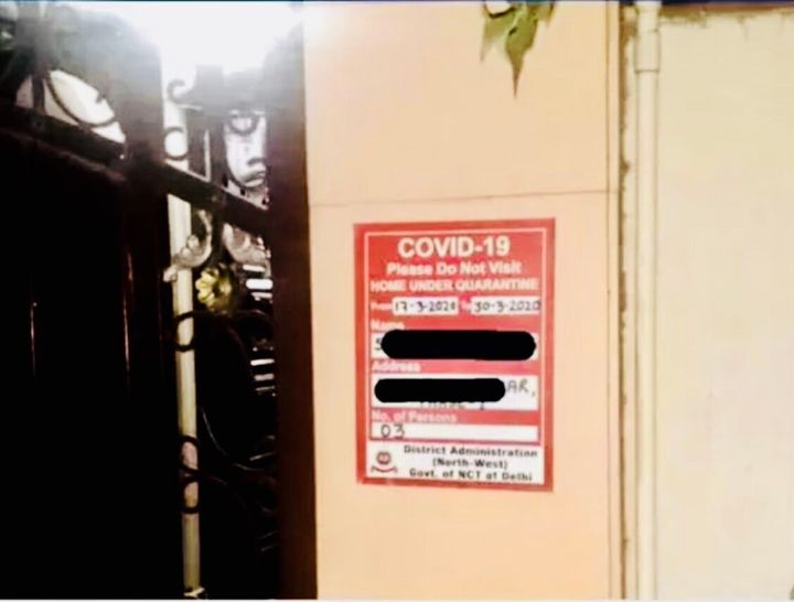 Representative image of a house in Delhi marked with a quarantine sticker. 