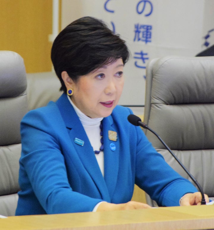 小池百合子都知事（東京都の新型コロナウイルス対策本部会議で、3月27日撮影）