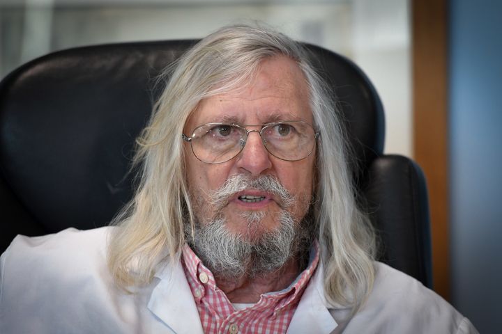 Didier Raoult, a specialist in infectious diseases and the director of IHU Méditerranée Infection Institute, in his office in Marseille, France, on February 26.