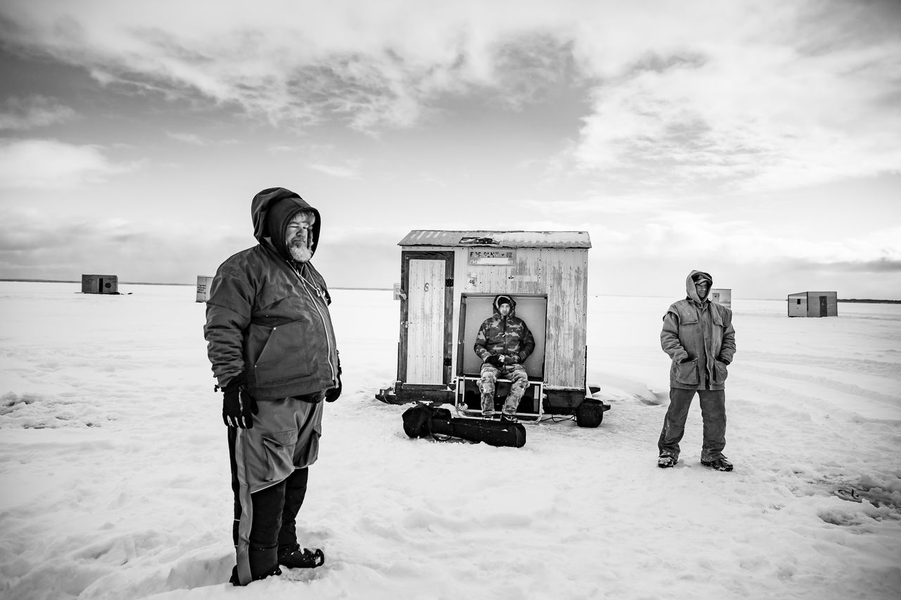 Mike Joseph and his friends traveled 7.5 hours from Ohio to Houghton Lake in Michigan for ice fishing on Jan. 19. “We don’t have any ice on our lake right now," Joseph says. "We usually get 4 or 5 inches in February, but you might go three or four years without getting any ice."