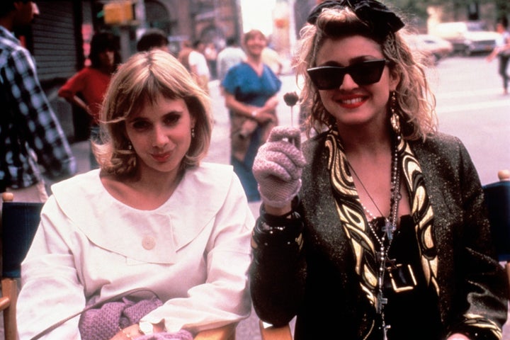 Rosanna Arquette and Madonna on the set of "Desperately Seeking Susan."