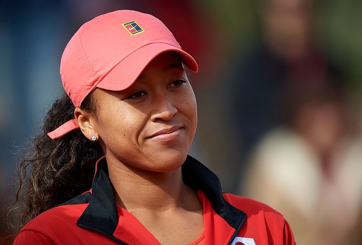 CARTAGENA, SPAIN - FEBRUARY 07: Naomi Osaka of Japan looks on prior to her match against Sara Sorribes Tormo during the Fed Cup qualifiers first round match between Spain and Japan at Centro de Tenis La Manga Club on February 7, 2020 in Cartagena, Spain. (Photo by Pablo Morano/MB Media/Getty Images)