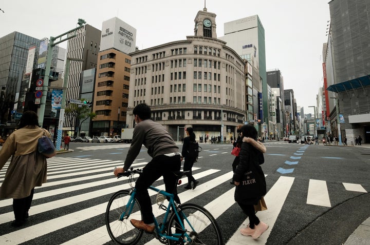 東京・銀座の様子。街に繰り出す人はまばらだったようだ。