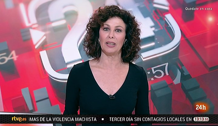 Beatriz Pérez Aranda, en el informativo del 21 de marzo de 2020.