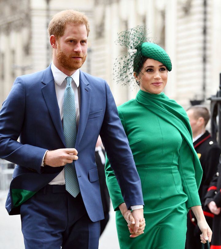 The Duke and Duchess of Sussex attend the Commonwealth Day Service on March 9 at Westminster Abbey.