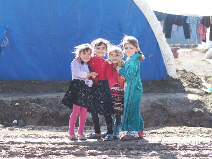 ISの“建国”が宣言されたイラク第二の都市、モースルから逃れ、避難生活を送っていた子どもたち（2017年1月）
