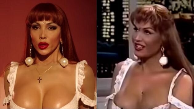 La actriz Daniela Santiago como Veneno en la serie de 2020 y Cristina Ortiz en 1996.