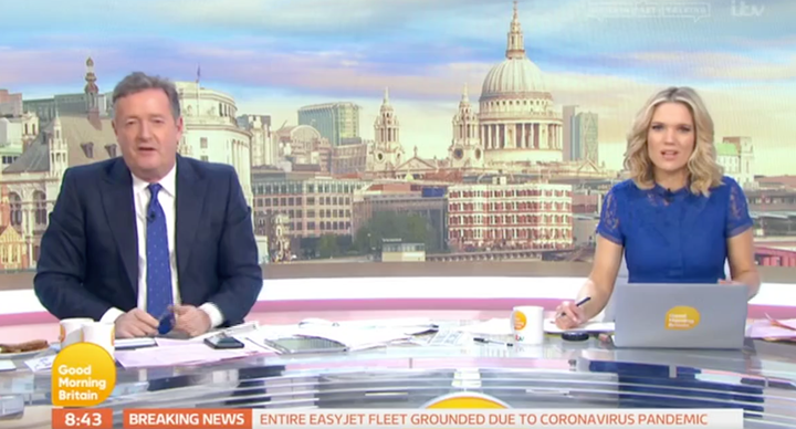 Piers Morgan and Charlotte Hawkins on Good Morning Britain