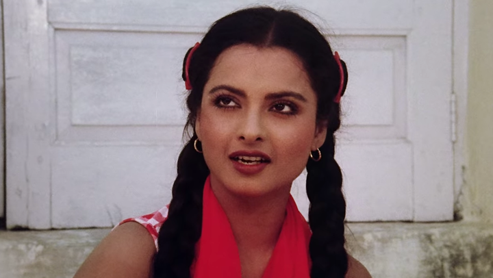 Rekha in a scene from the film 'Khubsoorat'.