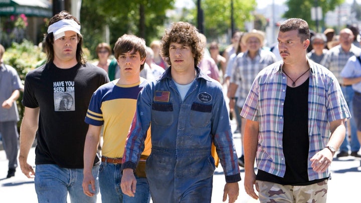 Bill Hader, Jorma Taccone, Andy Samberg and Danny McBride in "Hot Rod."