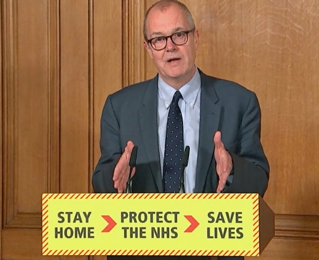 Chief Scientific Adviser Patrick Vallance during a media briefing in Downing Street, London, on