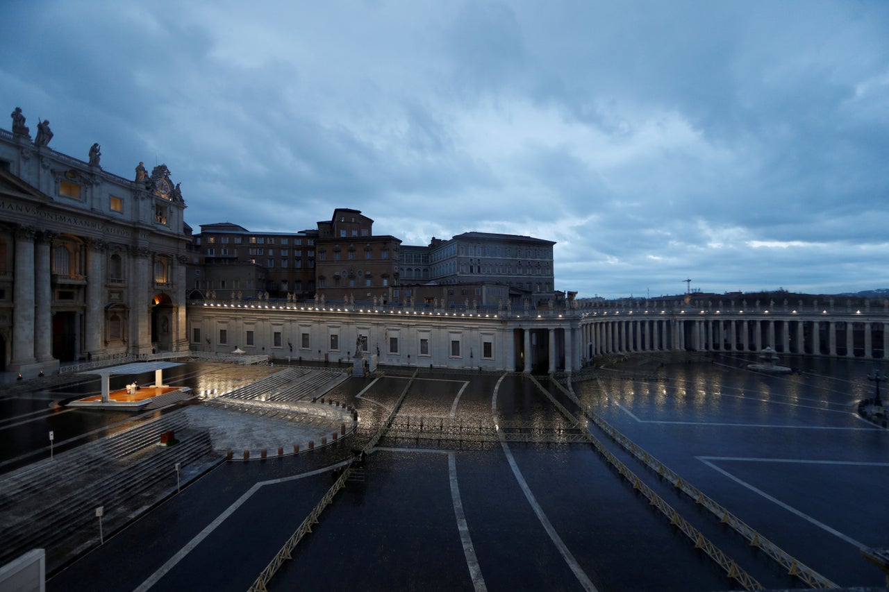 Pope Francis delivers an extraordinary "Urbi et Orbi" (to the city and the world) blessing - normally given only at Christmas and Easter - from an empty St Peter's Square.