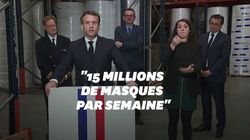 Macron promet l’indépendance de la production de masques d’ici la fin de