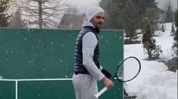 Ce n’est pas la neige qui va empêcher Federer de s’entraîner chez