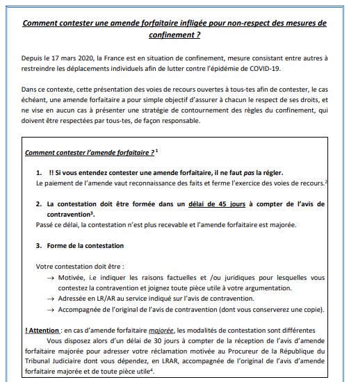 Confinement Comment Contester Une Amende Certains Proposent