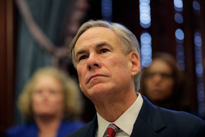 Texas Gov. Greg Abbott gives an update on the coronavirus on March 13, 2020, in Austin, Texas. Abbott declared a state of disaster Friday as the coronavirus pandemic spread to all of the state's biggest cities. 