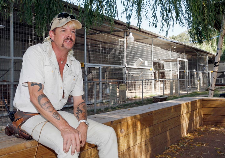 Joe Exotic at his zoo in Wynnewood, Oklahoma, in 2013.