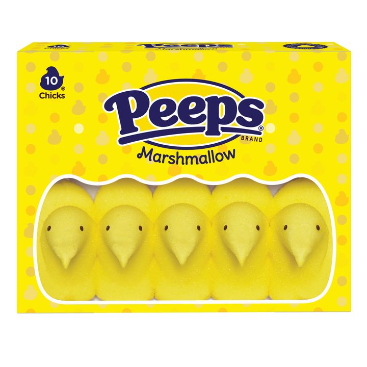 The classic yellow, chick-shaped Peeps.