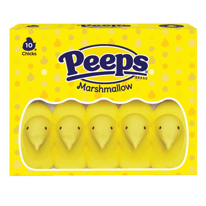 The classic yellow, chick-shaped Peeps.