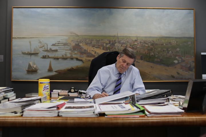 Mayor John Tory at work at Toronto City Hall during the COVID-19 pandemic on March 23, 2020. 