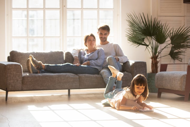 Yeah, no way anyone's floors are this clean when kids are home all day.