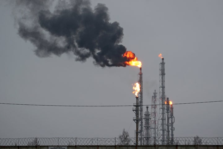 An oil refinery in Belarus.