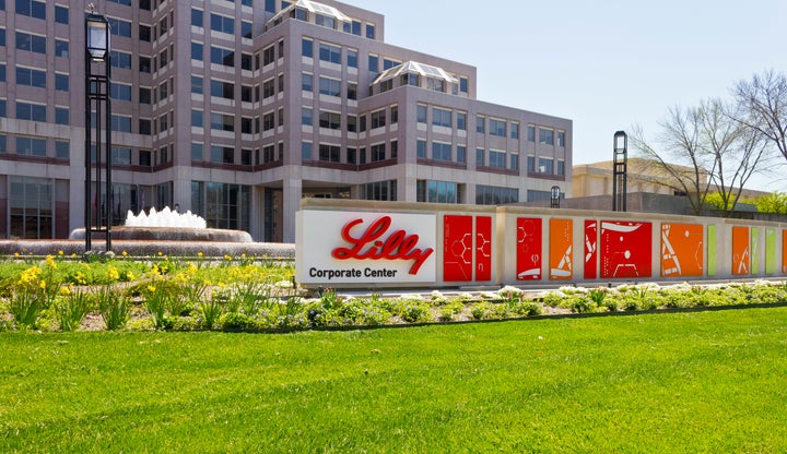 In this stock photo, the exterior of the world headquarters of Eli Lilly and Company is seen in Indianapolis, Ind., April 16, 2016.