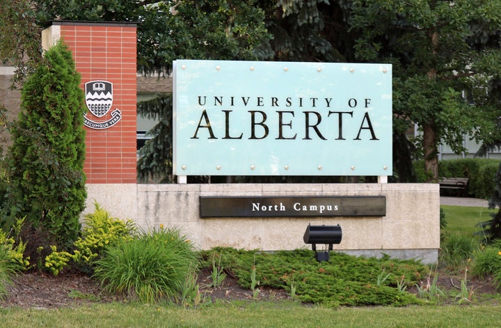 A sign at an entrance to the University of Alberta is seen in this undated photo.