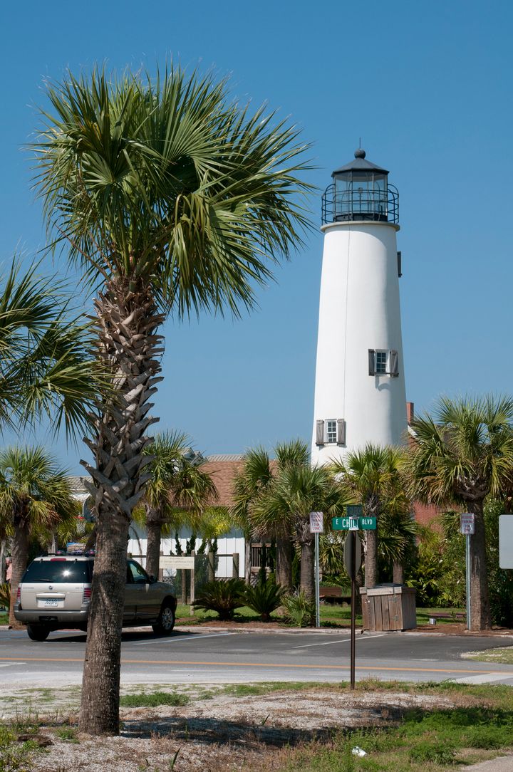 The Franklin County sheriff said he has stationed a deputy outside of Sen. Thompson's St. George Island beach home to ensure that he doesn't break a two-week quarantine. The lighthouse on St. George Island is seen.