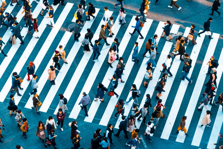 Shibuya crossing in known to be the world's busiest pedestrian crossing