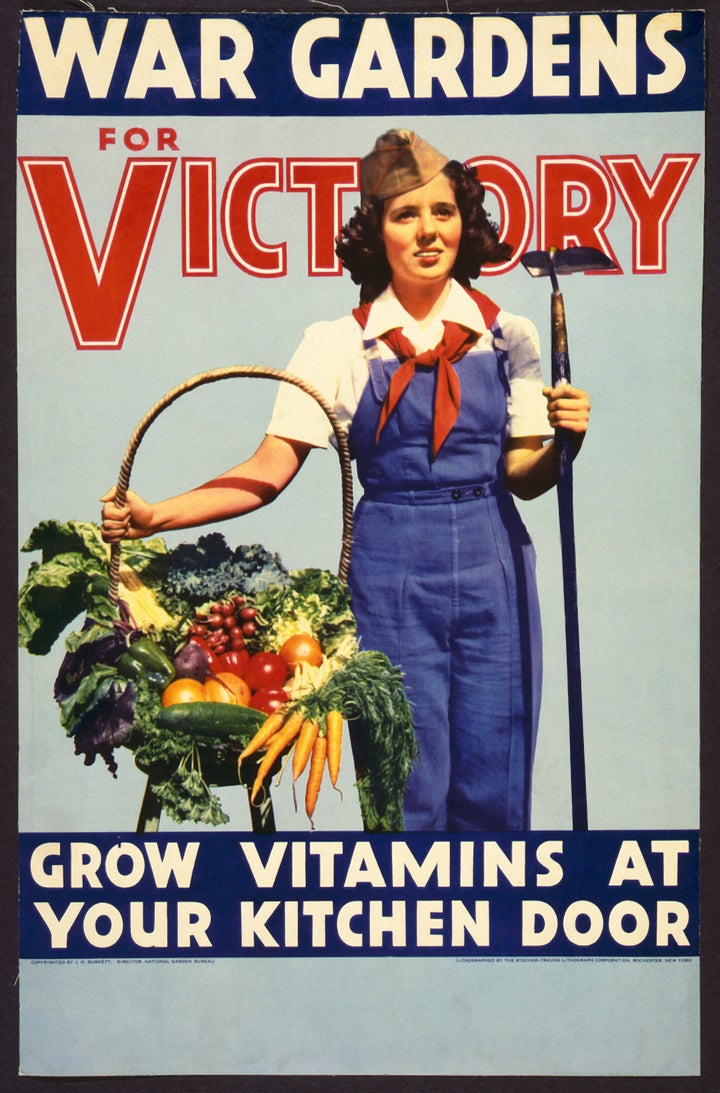 An American poster from 1942 promoting Victory Gardens.