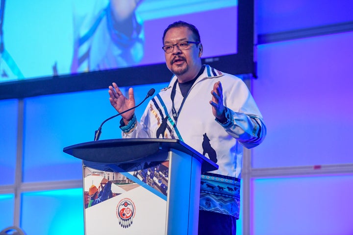 AFN regional chief Kevin Hart speaks at a housing conference in Toronto in March.