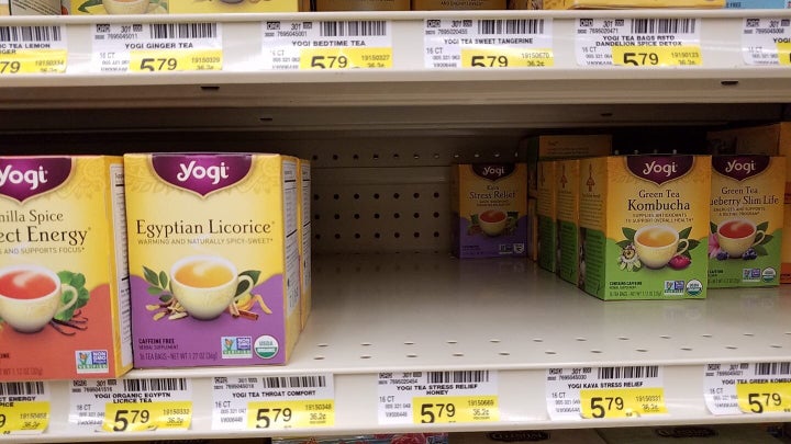 Stress relief tea is understandably in high demand.