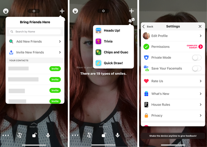 From the home screen, you can add friends, start a game, update your settings and more.