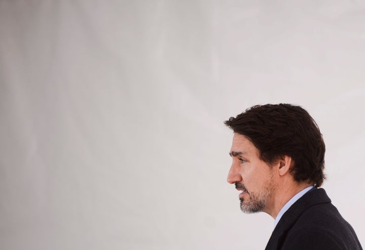 Prime Minister Justin Trudeau addresses Canadians on the COVID-19 pandemic from Rideau Cottage in Ottawa on April 2, 2020.