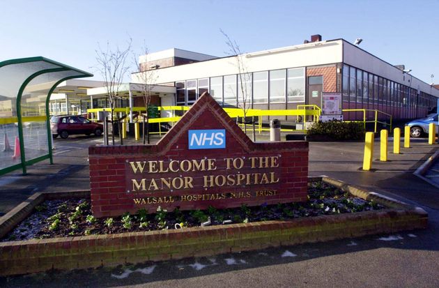 A sign outside the Walsall Manor Hospital where Areema Nasreen worked.